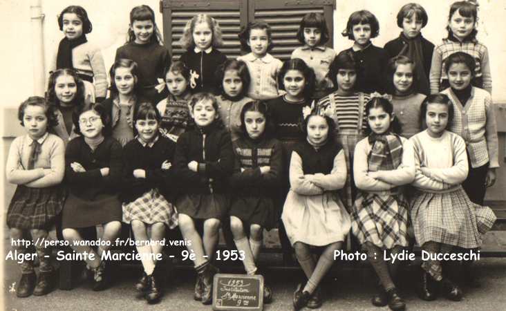 classe de 9è, 1952-1953