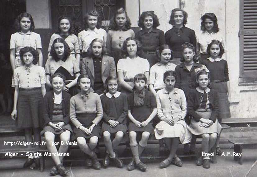 agha,institution sainte-marcienne,photo de classe,1945-1946,45-46,rey