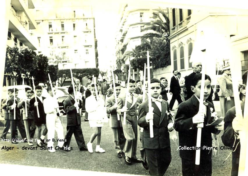 Des communiants à Saint Charles - 1958 