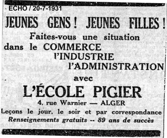 Extrait du programme critérium cycliste d'Alger, mars 1956