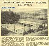 INAUGURATION DU GROUPE SCOLAIRE DES ATTAFS