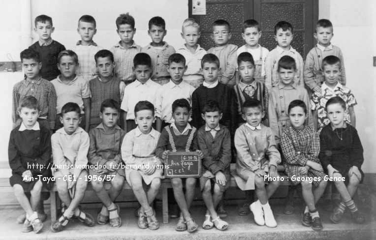 classe de cours élémentaire, 1ère année, 1956-1957