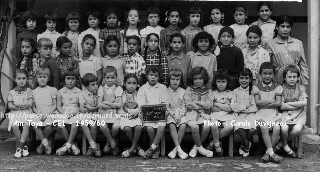 école de filles,classe de CE1, 1959-1960
