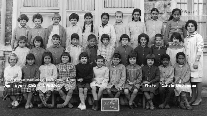 école de filles,classe de CE2, 1960-1961