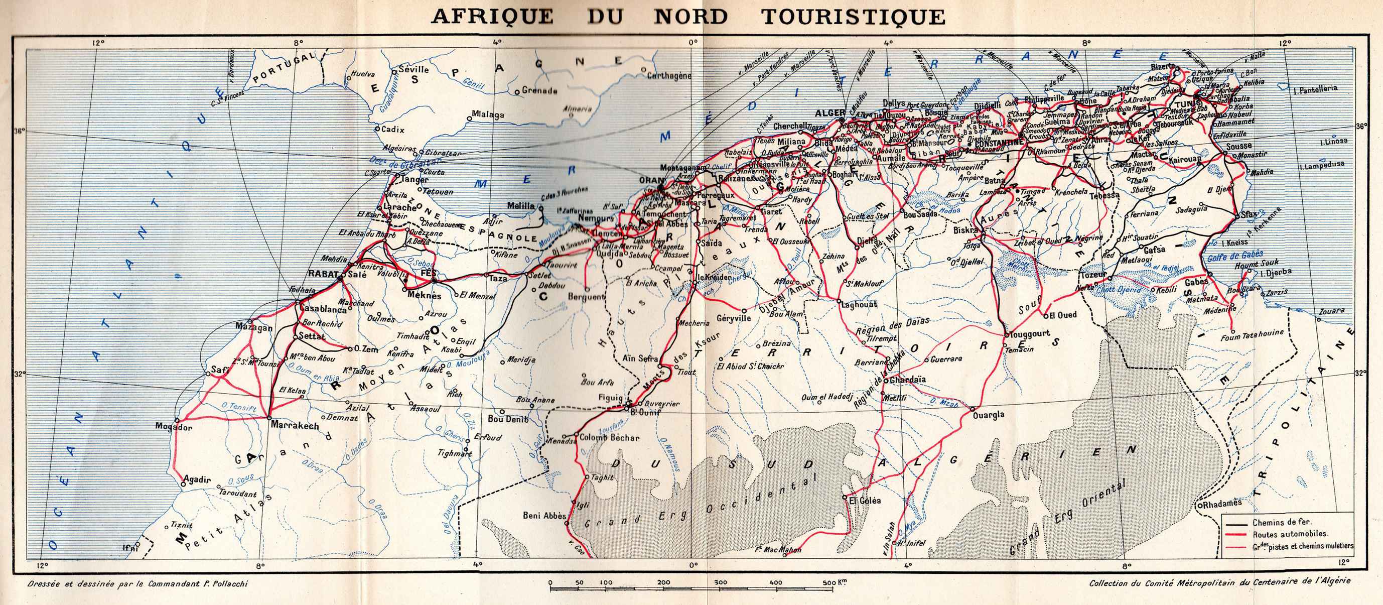 algerie carte touristique