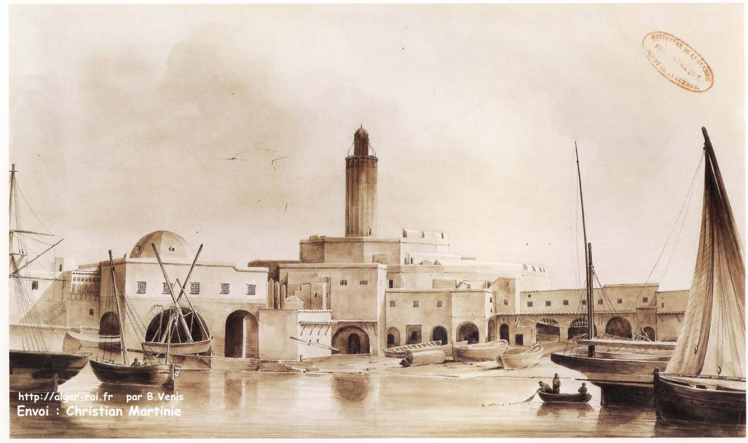 Vue intérieure du port d'Alger