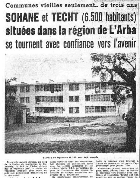 27 février 1960 : Sohane et Techt , région de l'Arba...