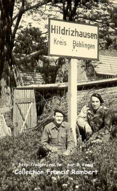 En juin 1945, à Hildrizhausen en Allemagne quelques jours après la fin de la guerre. 