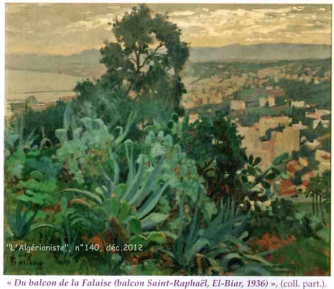 " Du balcon de la Falaise(balcon Saint-Raphël, El-Biar, 1936"