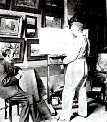 Antoine Gadan dans son atelier