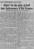 Alger vu du plus grand des hydravions d'Air France