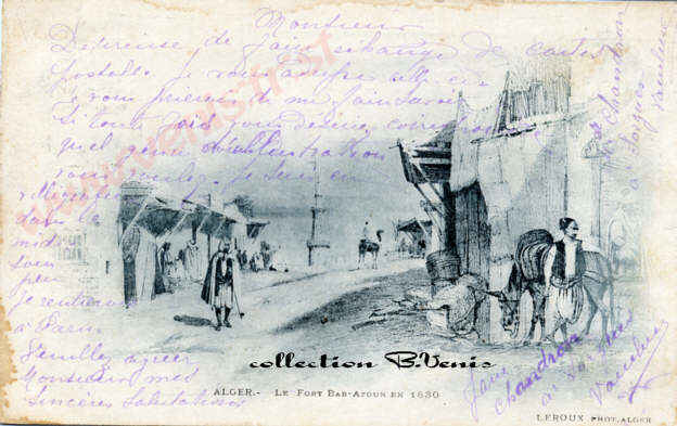 Alger,le fort Bab-Azoun en 1830