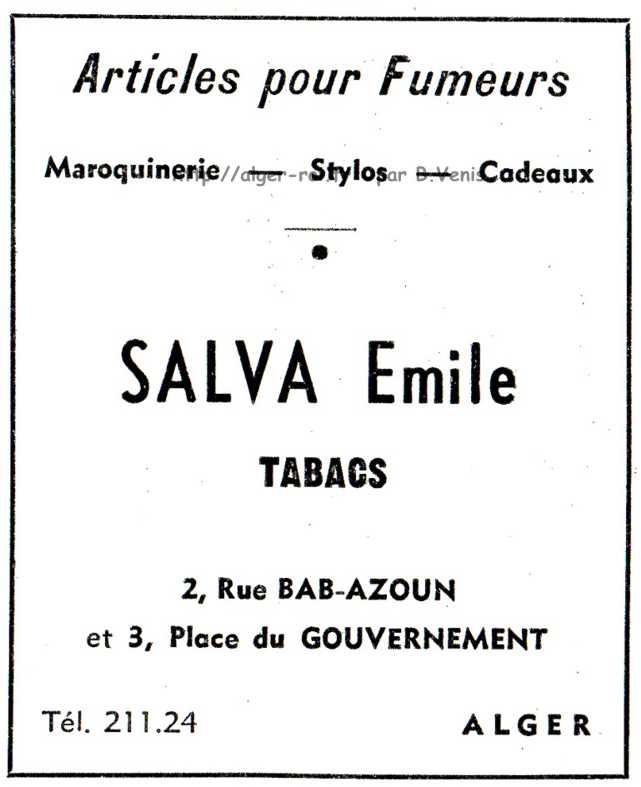 Emile SALVA,rue bab-azoun