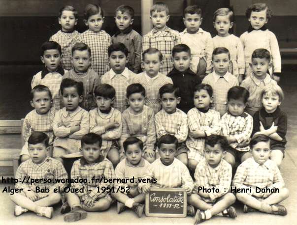 classe: maternelle 1è année , 1951-1952, institutrice : mme Popon