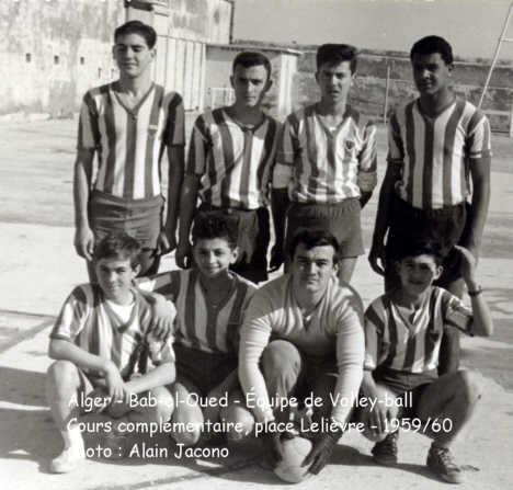 Équipe de volley-ball, Cours complémentaire de la place Lelièvre, 1959-1960