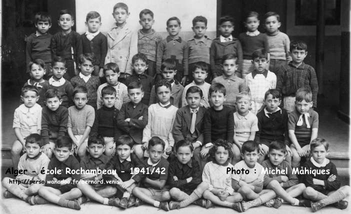 École Rochambeau, classe de ?, 1941-1942 ?