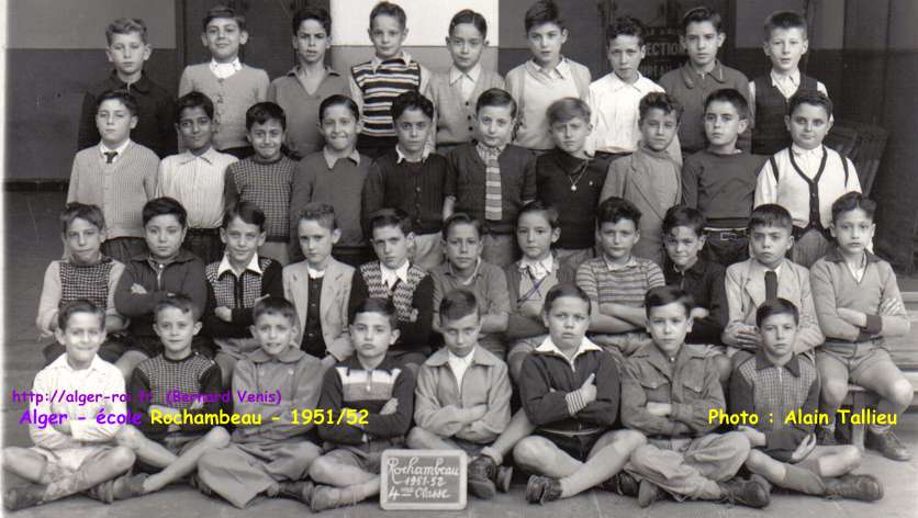 École Rochambeau, 4è classe , 1951-1952