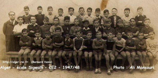 Cours élémentaire 2ème année, 1947-1948 - Instituteur Mr Ammar