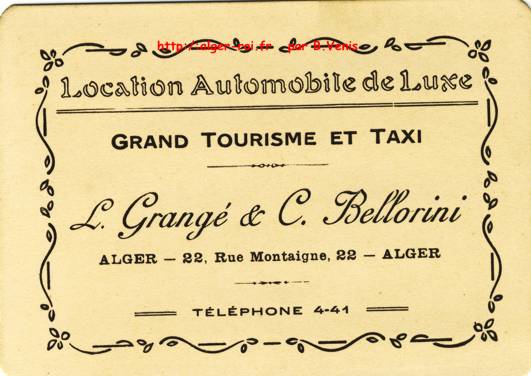 carte de visite "Location automobile de luxe"