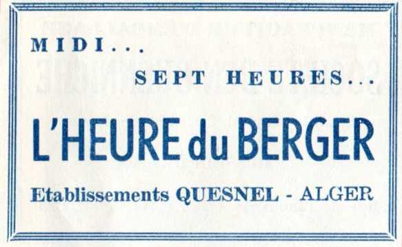 L'HEURE DU BERGER,quesnel