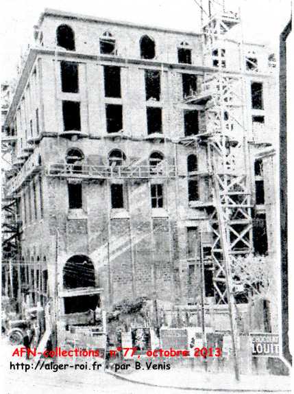 Le futur Casino Municipal d'Alger - Façade rue de Constantine. 