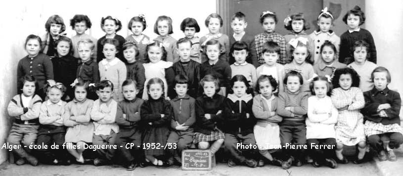 École de filles de la rue Daguerre, CP, 1952-53