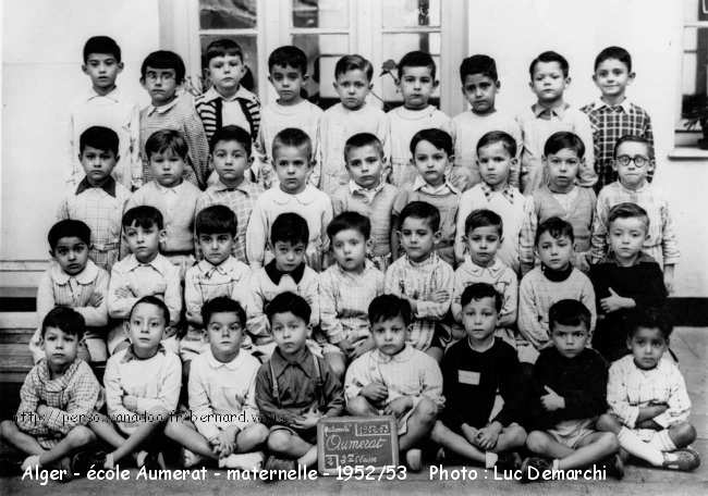 l'école Aumerat, maternelle, que les garçons, na ! 1952-1953