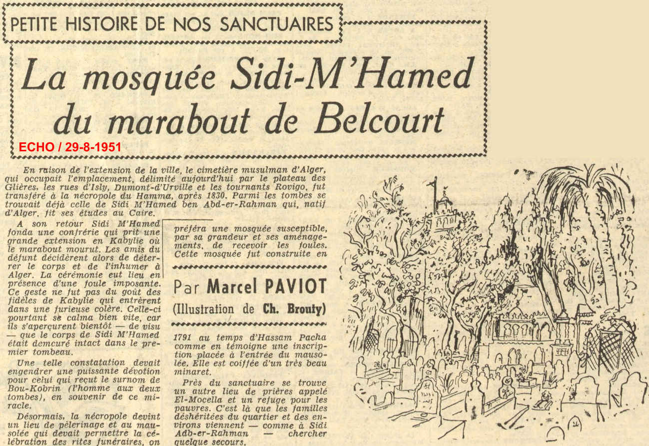 La mosquée Sidi-.M'Hamed du marabout de Belcourt 