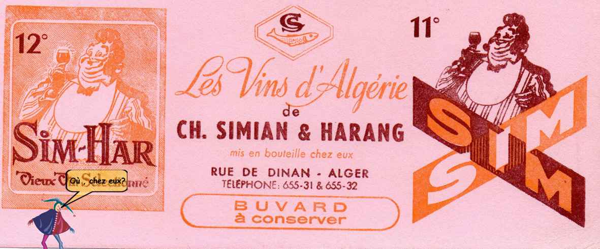 Les vins d'Algérie de Ch.Simian et Harang