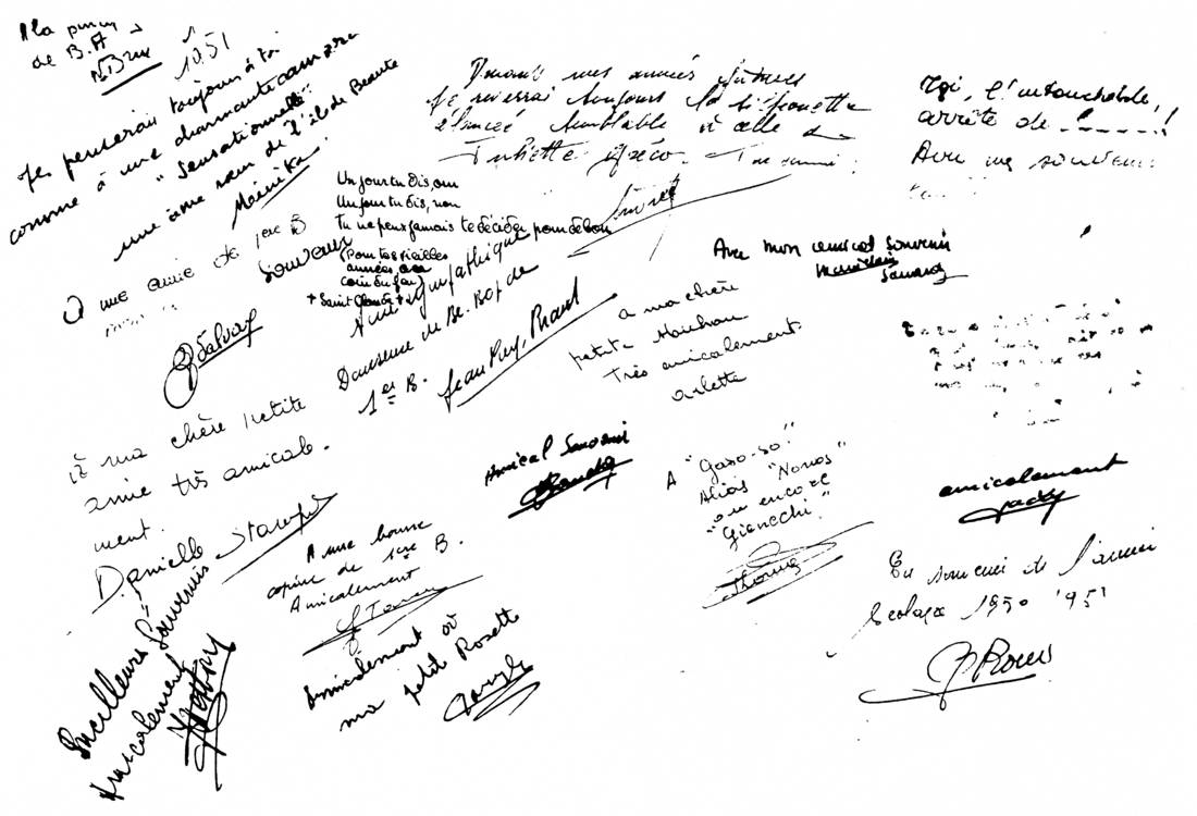 Signatures de la 1èB, 1950-1951 - m.Courtès