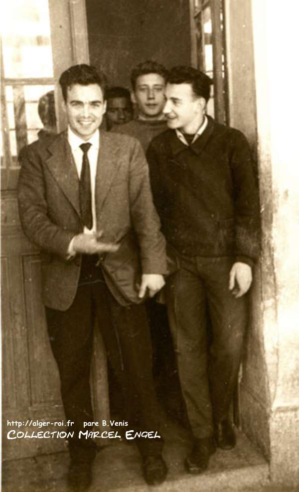  Marcel Engel  ( 1956 à 1961 ) avec à sa gauche Marcel Dubreuil et Jean Pierre Azaïs en 1958 .