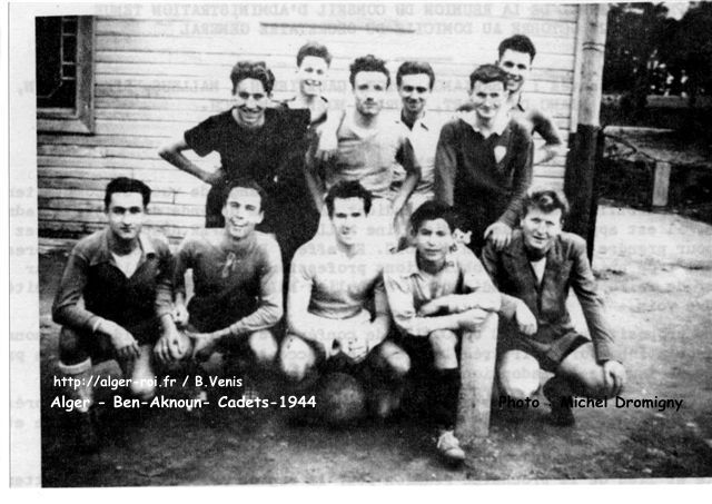 La célébrissime Equipe des Cadets de 1944, Championne d'AFN scolaire.