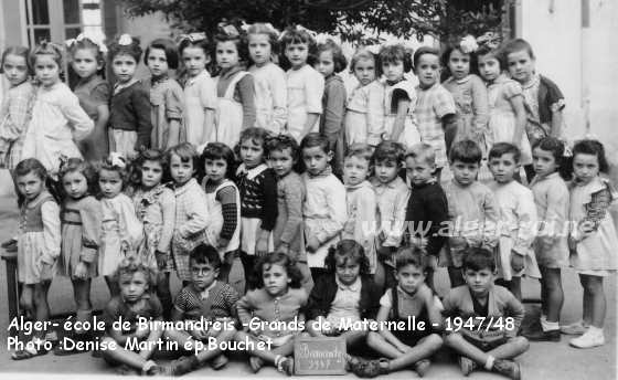 École maternelle de Birmandreis, section: grands, 1947-1948 