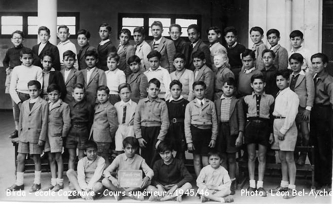École Cazenave, cours supérieur (préparation au certificat d'études), 1945-1946