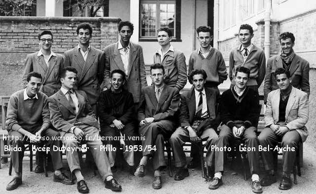 Lycée Duveyrier , classe de philo, 1953-1954 