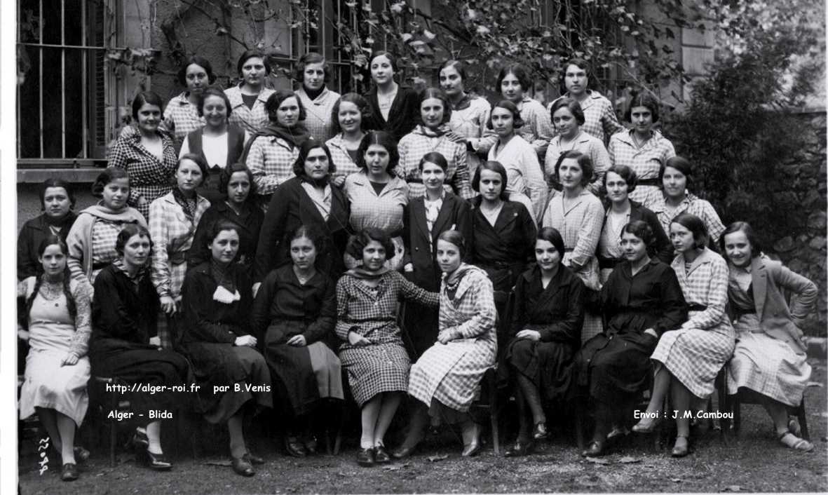 blida,photos de classes,lycée de jeunes filles,130-1931
