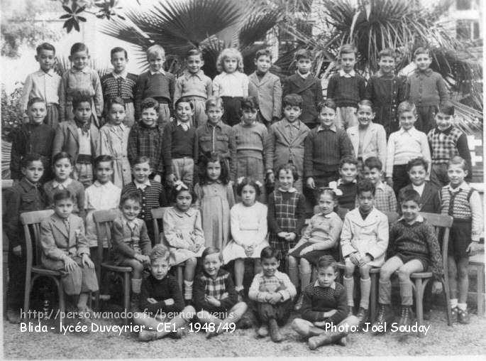 Lycée Duveyrier , classe de cours élémentaire 1ère année, 1948-1949