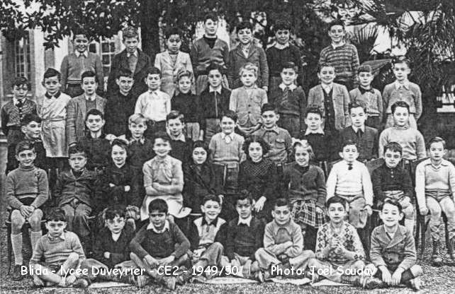 Lycée Duveyrier , classe de cours élémentaire 2ème année, 1949-1950