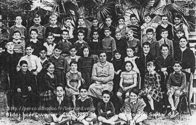 Lycée Duveyrier , classe de cours moyen 1ère année, 1950-1951