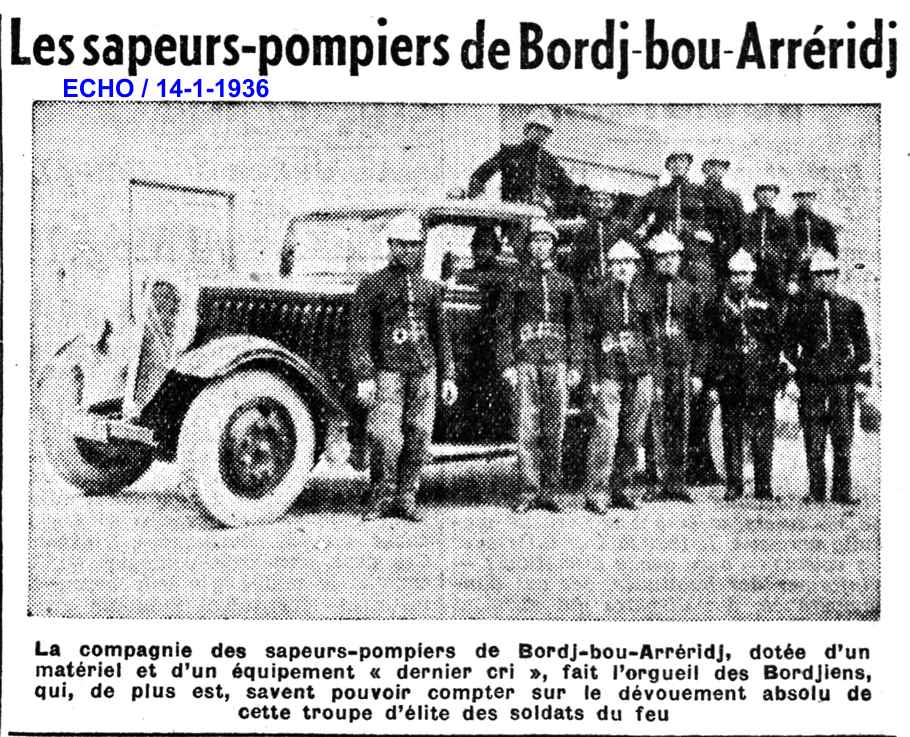 Les SAPEURS-POMPIERS DE BORDJ-BOU-ARRÉRIDJ
