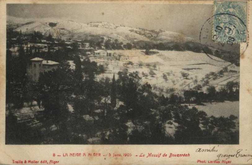Le massif de Bouzaréah sous la neige