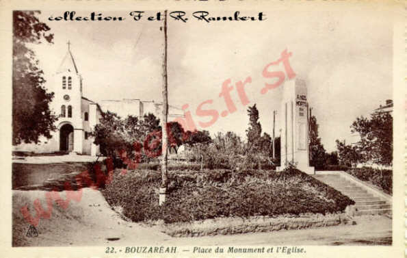fr22:Alger, la Bouzaréah :la place du Monument et l'église,51 ko