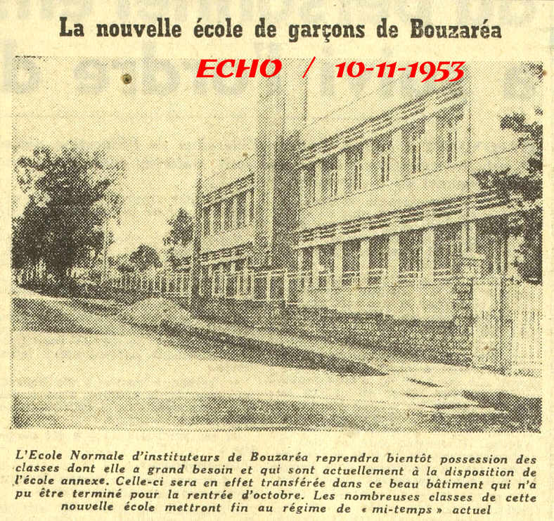 La nouvelle école de garçons de Bouzaréa 