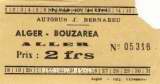Ticket des autobus J.Bernabeu