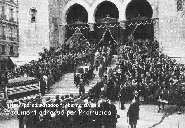 Obsèques de Camille Saint-Saëns à la cathédrale d'Alger (1921)