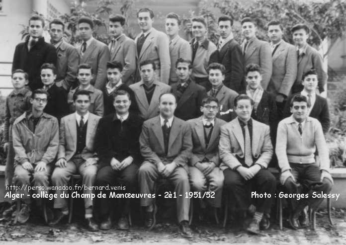 Collège, seconde 1, 1951-1952