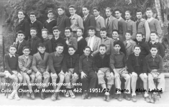 Collège, 4ème 2, 1951-1952, 
