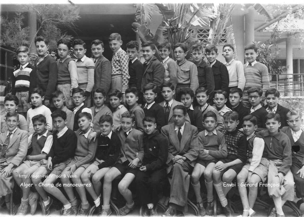 champ de manoeuvres, college,4,1952-1953,52-53;photos de classes