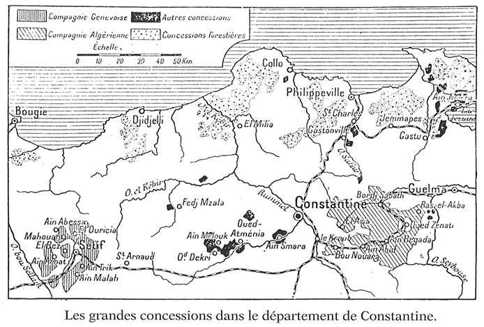 Les grandes concessions dans le département de Constantine.