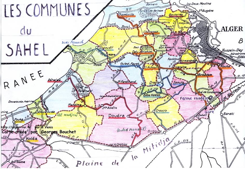 Carte des communes du Sahel